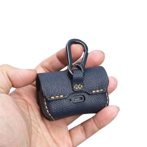Case da Jabra 85T được làm từ da bò, bảo vệ tai nghe tránh trầy xước