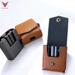 Bao da Fiil cc nano được làm từ da bò, màu xanh lục khắc tên