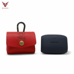 bao da tai nghe Jabra 65T được làm từ da bò, màu xanh đen hạt