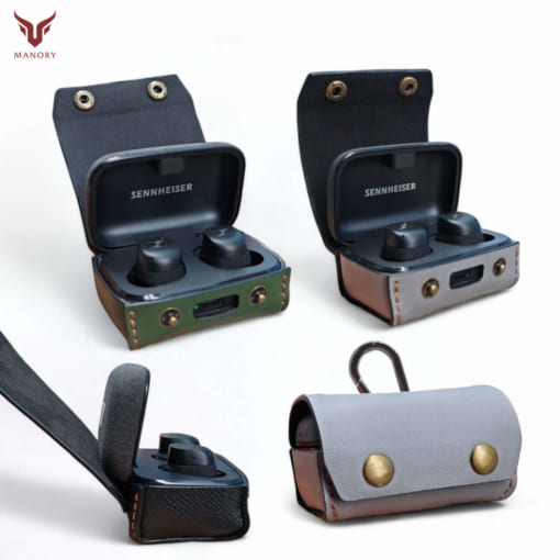 Bao da Sennheiser Momentum True Wireless 4 xanh navy khắc tên miễn phí