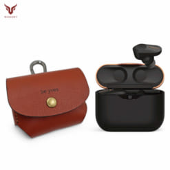 Bao da Sony WF-1000XM3 được làm từ da bò, cam gạch
