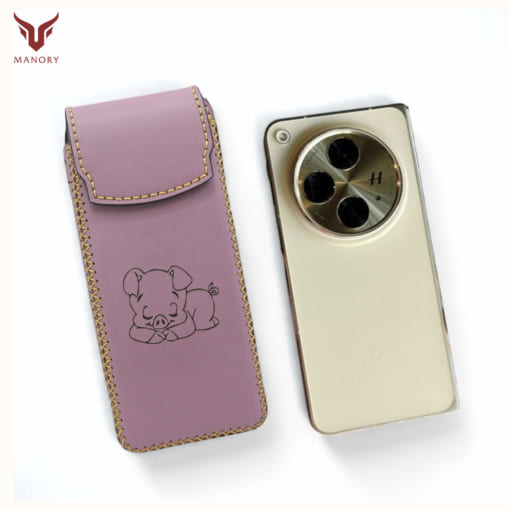 Bao da Oppo Find N3 màu tím hạt, là phụ kiện bảo vệ điện thoại chống trầy camera