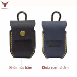Case da Bose Quietcomfort Earbuds 2024 da bò, khóa nút bấm