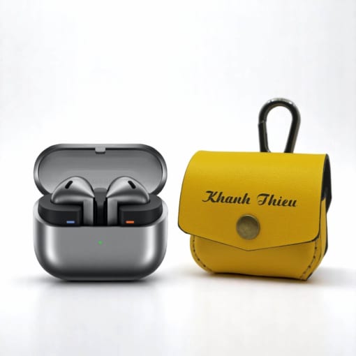 Túi da Samsung Galaxy Buds 3 và Buds 3 Pro, được làm từ da bò khóa nam châm
