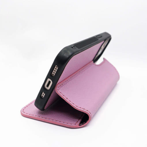 Flip Cover Iphone 14 pro max, ốp lưng kèm ví màu tím hạt