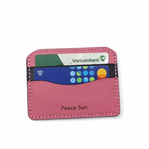 Ví Card Holder khắc tên được làm từ da bò